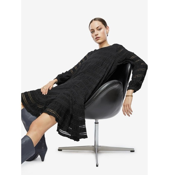 Anine Bing Viola Ling Sleeve Swing Dress Small Original $299 - Picture 3 of 7